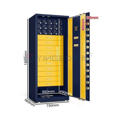 H1800mm Alarm Dual Perhiasan Cerdas Jam Winder Safe Box Baja Padat