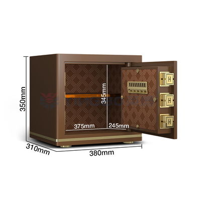 Kopi Solid Steel Kantor Safe Box Alarm ganda sidik jari Safe Box YB / N7-35
