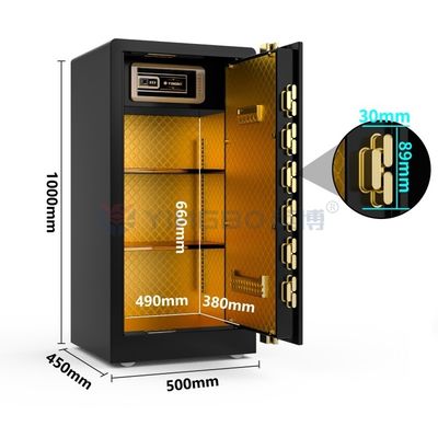 Solid Steel Dual Alarm Smart Home Safe Box 68kg YB/RS-100