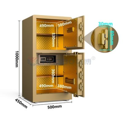 Sidik jari Kunci Digital Rumah Keamanan Kandang H1000mm Emas YB/RS-100D