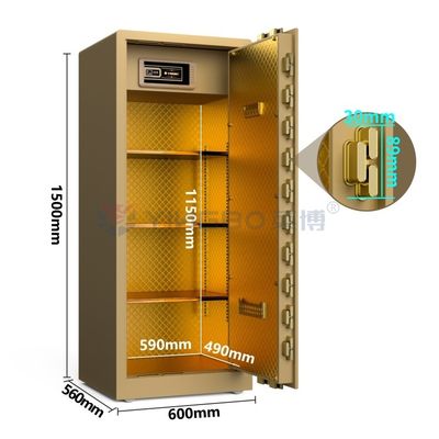 H59in Alarm Dua Kali Biometric Safe Box Kunci Sidik Jari YB/RS-150