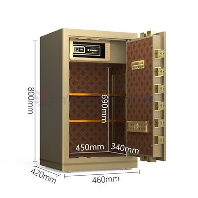 Biometric Fingerprint Lock Smart Safe Box Untuk Keamanan Kantor 46kg YB/N7-80