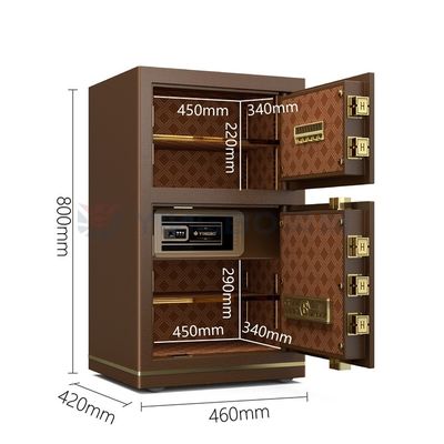 Kotak Aman Kantor Pintar Alarm Ganda Untuk Keamanan H800mm 46±2KG YB/N7-80D