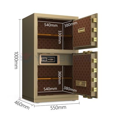 H1000mm Biometric Fingerprint Lock Safe Box Untuk Keamanan Kantor YB/N7-100D