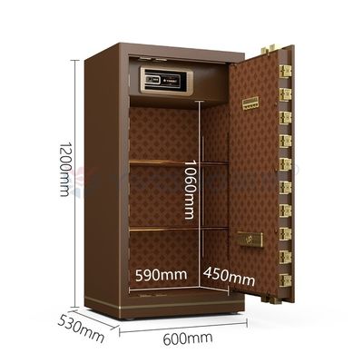 95kg Dual Alarm Kantor Safe Box Kunci Sidik Jari YB/N7-120