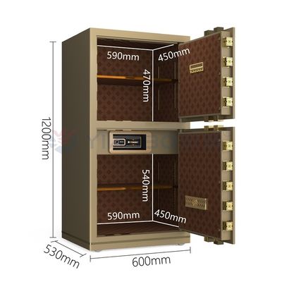 H1200mm Solid Steel Smart Office Safe Box Dual Alarm Kunci Sidik Jari