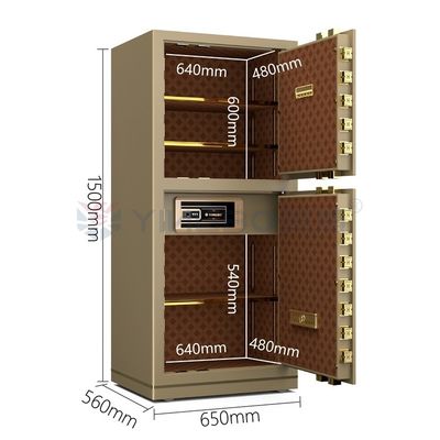 YINGBO Solid Steel Dual Alarm Luxury Office Safe Box Kunci Sidik Jari YB/N7-150D