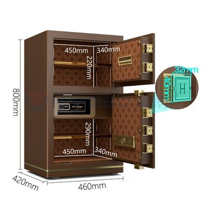 Dual Alarm Smart Elektronik Digital Kantor Safe Box Untuk Keamanan H800mm