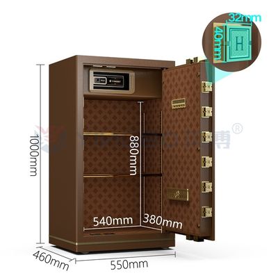 H1000mm Baja Solid Kunci Elektronik Kantor Mewah Kotak Aman Untuk Keamanan YB/N7-100