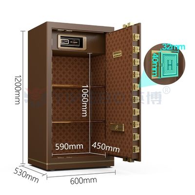 95kg Double Alarm Kantor Safe Box Elektronik Kunci YB/N7-120