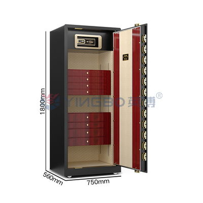Smart Dual Alarm Solid Steel Perhiasan Aman Dengan Laci / Perhiasan Aman Untuk Rumah