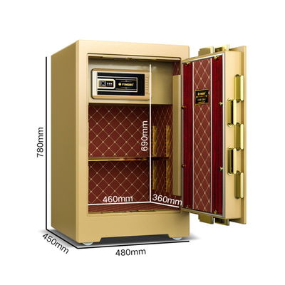 OEM 4 Cu Ft kunci sidik jari kotak aman komersial H780mm YB / ZY-70