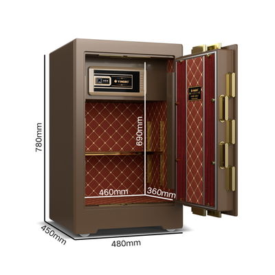 Double Alarm Luxury Safe Box Kunci Sidik Jari Baja Padat Untuk Keamanan YB/ZY-70