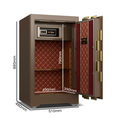 Biometric Commercial Safe Box Kunci Sidik Jari Luxury Safe Box Untuk Keamanan YB/ZY-80