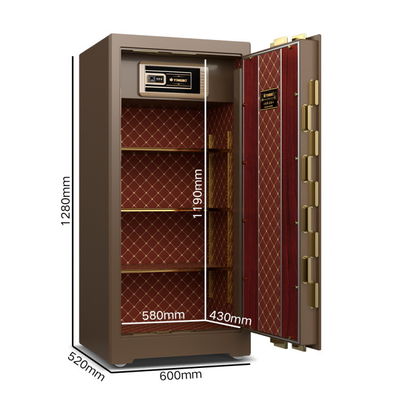 Double Alarm Luxury Commercial Safe Box Kunci Sidik Jari Untuk Keamanan YB/ZY-120