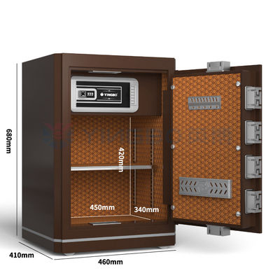 2.5 Cu Ft Kunci sidik jari Biometrik Rumah Kotak aman Anti Pencurian YB/N6-68