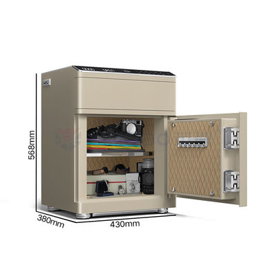 ISO9001 ISO14001 Solid Steel Double Alarm Smart Safe Box Dengan Sidik Jari Otomatis Terbuka