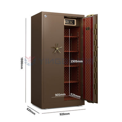 Double Alarm Solid Movable Steel Safe Deposit Box Door H1800mm Untuk Keamanan