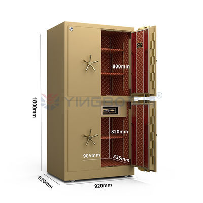 Kunci sidik jari Heavy Vault Safe Box Pintu Untuk Keamanan Empat Pintu