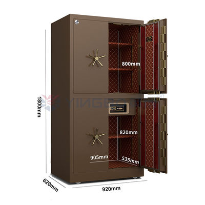 Double Alarm Heavy Vault Safe Deposit Box Door Biometric Fingerprint Lock Dapat Dipindahkan