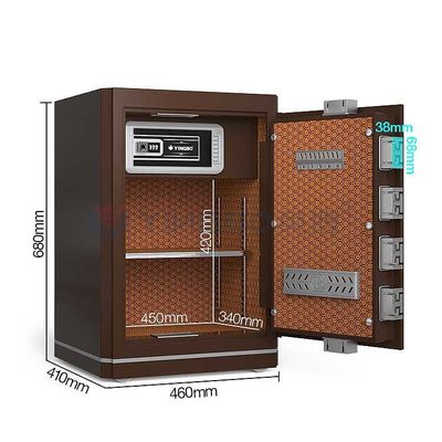 Jari atau Kata Sandi tahan api kotak aman Interior Desain H680mm