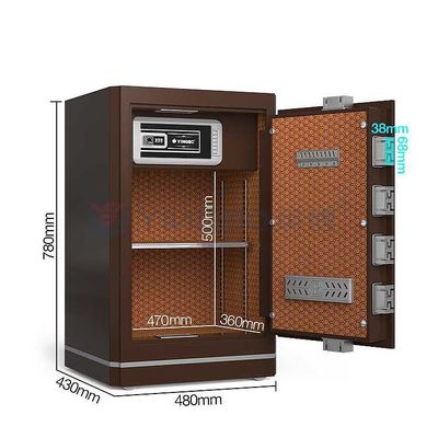 Desain eksterior OEM H780mm Safe Box Untuk Uang