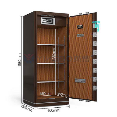 Solid Steel tahan api rumah kotak aman dengan Smart Fingerprint Lock Dan Inner Locking Box YB / N6-150