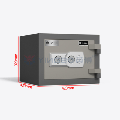 Kotak Penyimpanan File Kotak Aman Tahan Api Baja Padat Kunci Ganda