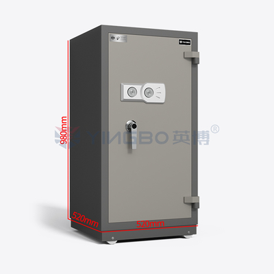 Brankas Tahan Api dengan Kunci Ganda, Rak yang Dapat Disesuaikan, Baja Padat