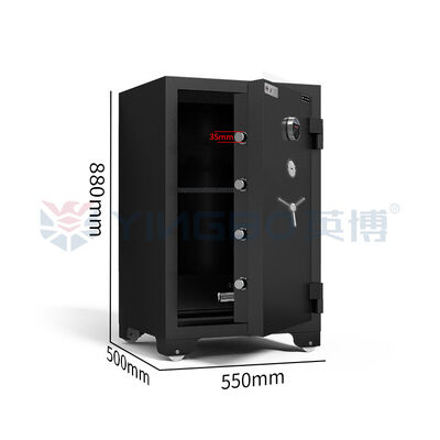 Brankas Tahan Api Penyimpanan Pribadi Rumah H880mm Kunci Sidik Jari Anti Maling