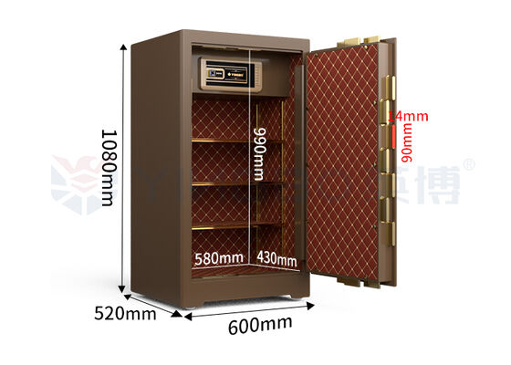 Kunci Elektronik Digital Kotak Aman Komersial Panel Pintu Baja Padat 10mm YB/ZY-100