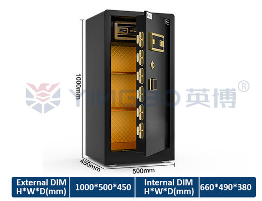 Dengan ISO & CE & RoHS & paten Home Safe Box 7 Open Ways Dual Solid Steel