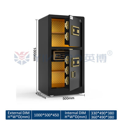 Desain Interior 1 MM Desain Jahitan Pintu Datar Double Door Home Safe Box YB/RS-100D