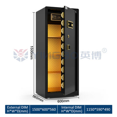 Kotak Brankas Rumah Pintu Baja Tebal 12mm Rak yang Dapat Disesuaikan Kotak Kunci Internal Pribadi