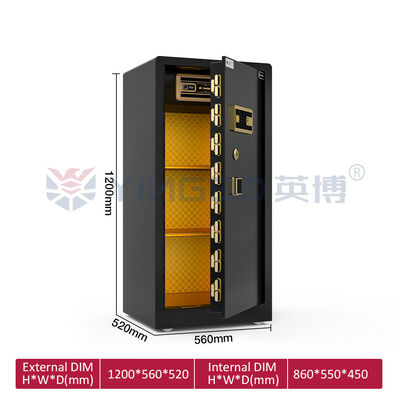 Panel Pintu 12 Mm Cat Ramah Lingkungan Kotak Brankas Rumah YB/RS-120 Hitam